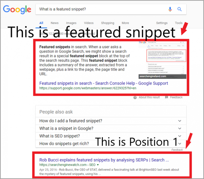 outdated-Example-of-a-featured-snippet
